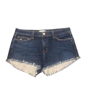 L’Agence Denim Frayed Shorts inseam 2 inch